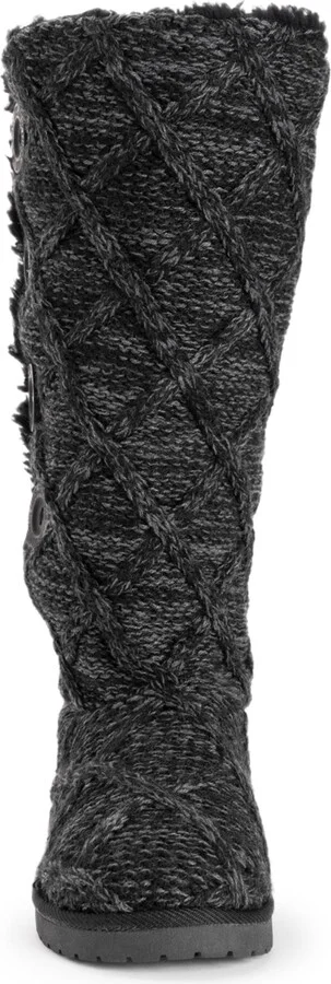 Muk Luks Women's Malena Boots, Black Lattice, 7 - Image 4