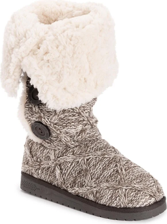 Muk Luks Women's Malena Boots, Stone Lattice, 6 - Image 3