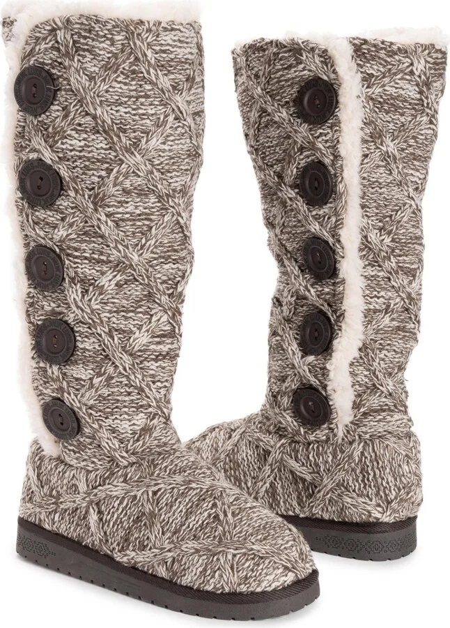 Muk Luks Women's Malena Boots, Stone Lattice, 6 - Image 5