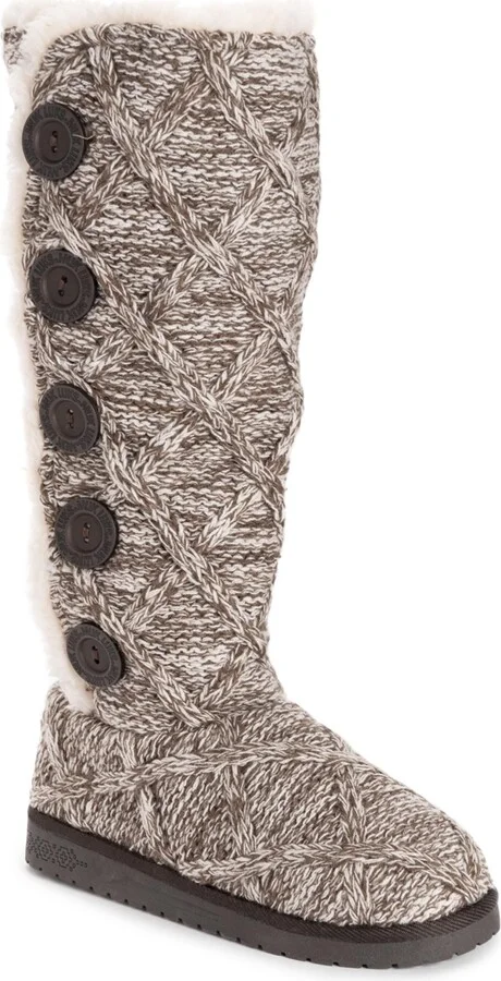 Muk Luks Women's Malena Boots, Stone Lattice, 6