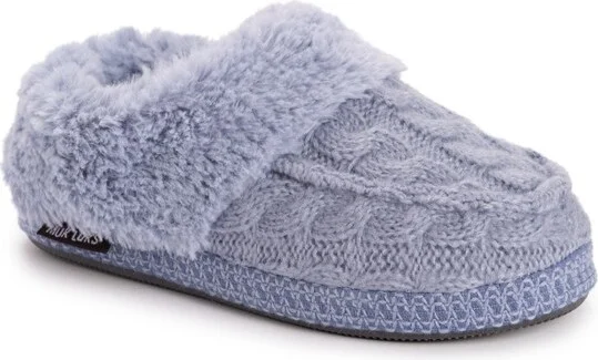 MUK LUKS Women's Mosee Sippers, L, Moonstone