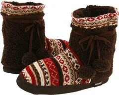 MUK LUKS Women's Muk Luks Fairisle Sherpa Wrap Bootie Ankle Boot