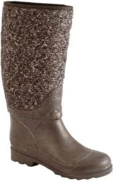MUK LUKS Women's Muk Luks Fluffy Cable Rain Boots Boot