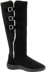 MUK LUKS Women's Muk Luks Horizontal Knit Buckle Boot Boot