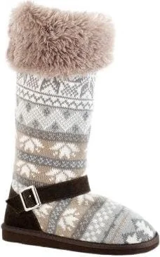 MUK LUKS Women's Muk Luks Nordic Belted Knit With Fur Boot