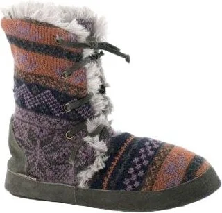 MUK LUKS Women's Muk Luks Nordic Lace Up Fur Bootie Ankle Boot