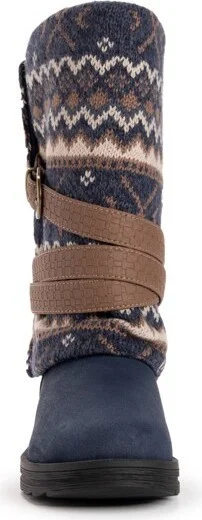 MUK LUKS Women's Natalie Nikki Boots, Navy Multi, - Image 2