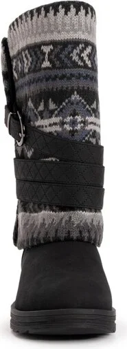MUK LUKS Women's Natalie Nikki Boots, Navy Multi, - Image 3