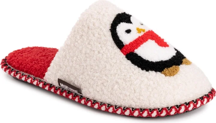 MUK LUKS Women's Novelty Penguin Scuff Slipper