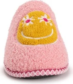Muk Luks Women's Novelty Punch Needle Scuff, Daisy Eye Smiley, S (5-6) - Image 2