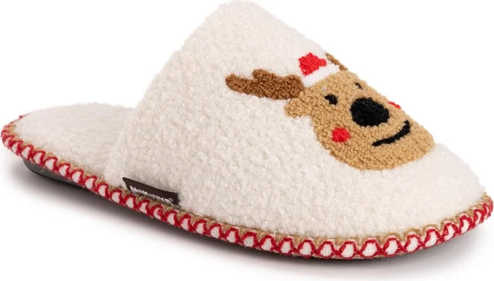 MUK LUKS Women's Novelty Reindeer Scuff Slipper