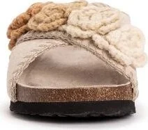 MUK LUKS Womens Penelope Cross Strap Sandal, Stone, - Image 2