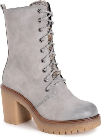 MUK LUKS Women's Riser Jazz Heeled Boots - Grey,