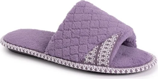 MUK LUKS Women's Sally Open Toe Scuff Slipper - Honey Wheat , L (9-10)