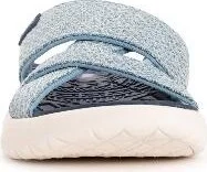 MUK LUKS Womens Sassy Cross-Over Slide Sandal, Turquoise, - Image 2