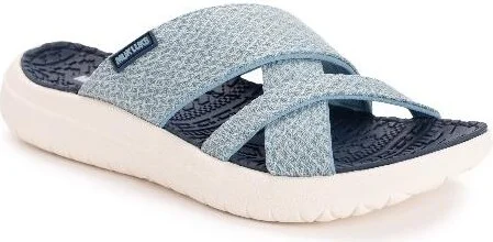 MUK LUKS Womens Sassy Cross-Over Slide Sandal, Turquoise,