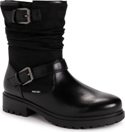 MUK LUKS Women's Scarlett Sabrina Boots, Black, 6