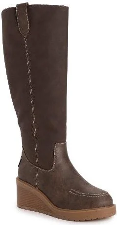 MUK LUKS Women's Sloane Boot, Dark Brown,