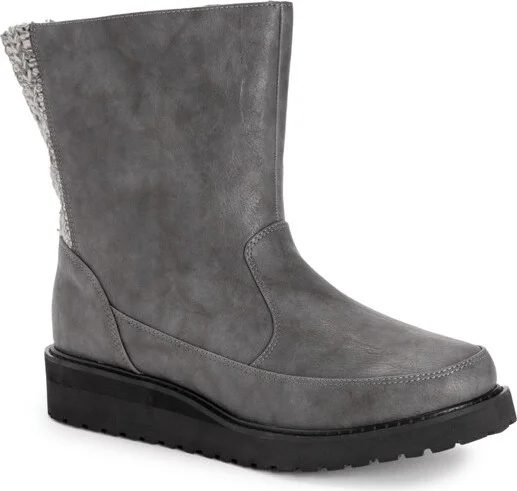 MUK LUKS Women's Slope Natalie Boots, Grey,