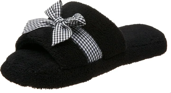 MUK LUKS Women's Soft Ones Micro Chenille Open-Toe Scuff
