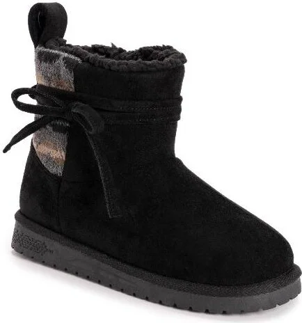 MUK LUKS Women's Teenie Boot, Black,