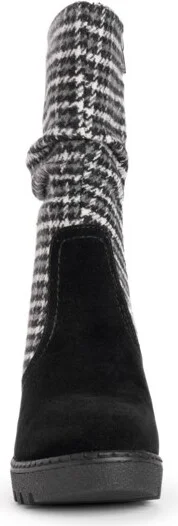 MUK LUKS Women's Vermont Stowe Wedge Boots - Houndstooth Black, - Image 2
