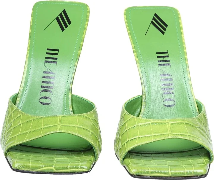 Mule Anais In Green Leather - Image 2