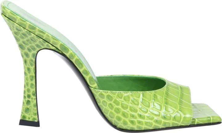 Mule Anais In Green Leather
