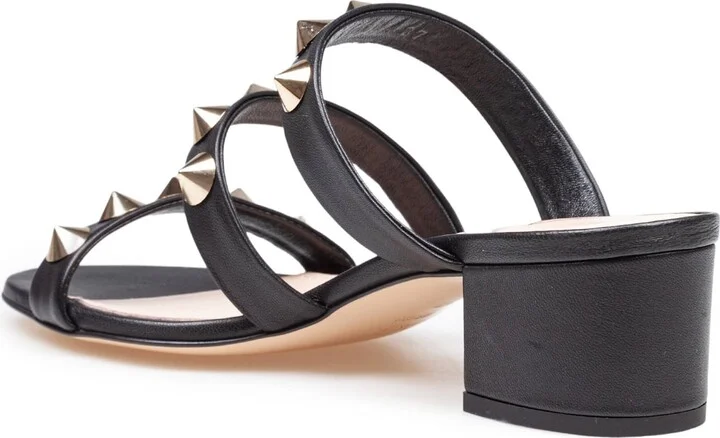 Mule Lala Spike In Black Leather With Applied Studs - Image 3