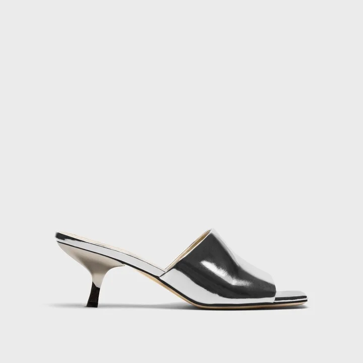 Mule Sandal in Metallic Leather - Image 2