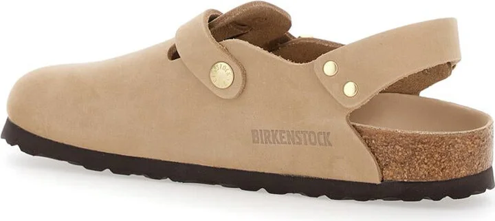Mule 'Tokio' Con Fibbia Sul Fronte E Sul Retro In Pelle Beige Donna - Image 3