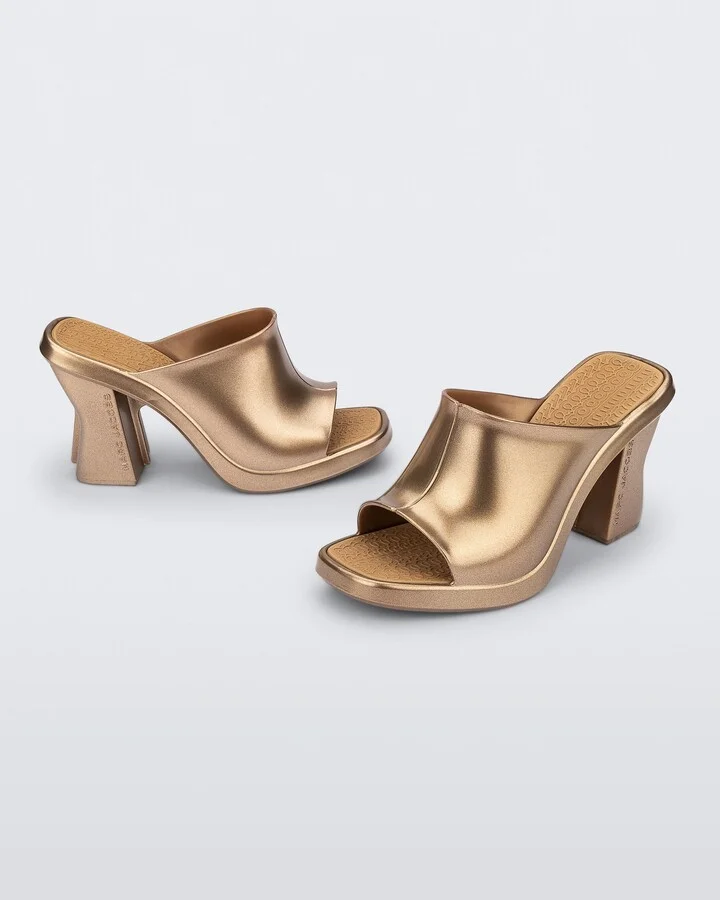 Mule X Marc Jacobs Mule Style Sandal - Gold, Beige - Image 2