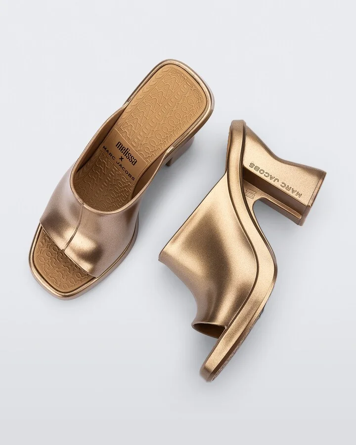 Mule X Marc Jacobs Mule Style Sandal - Gold, Beige - Image 3
