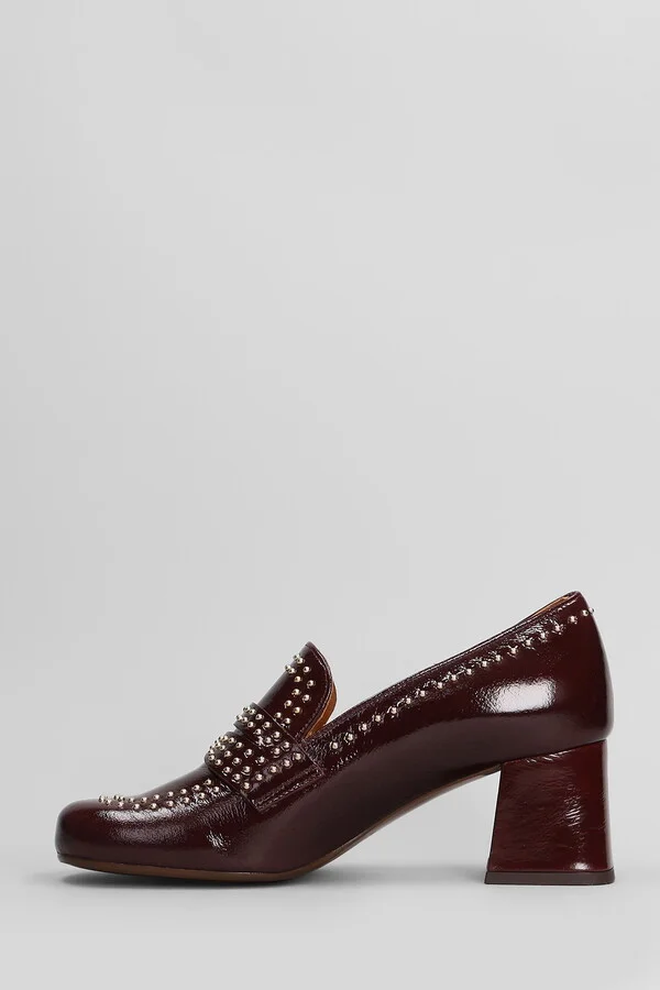Muleah Pumps In Bordeaux Leather - Image 3