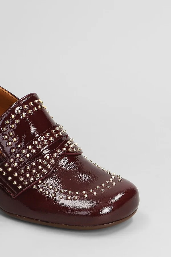 Muleah Pumps In Bordeaux Leather - Image 5