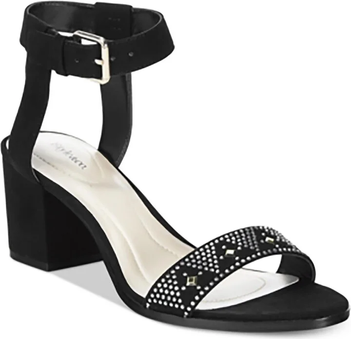 Mullane2 Womens Rhinestone Manmade Ankle Strap