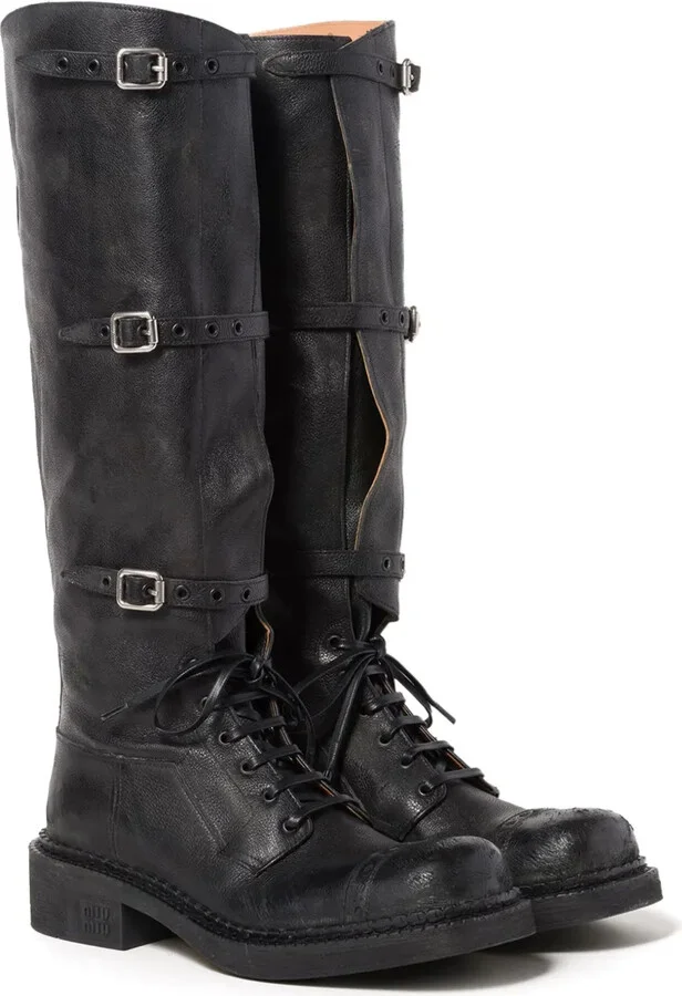Multi-Buckle Leather Boots - Image 2