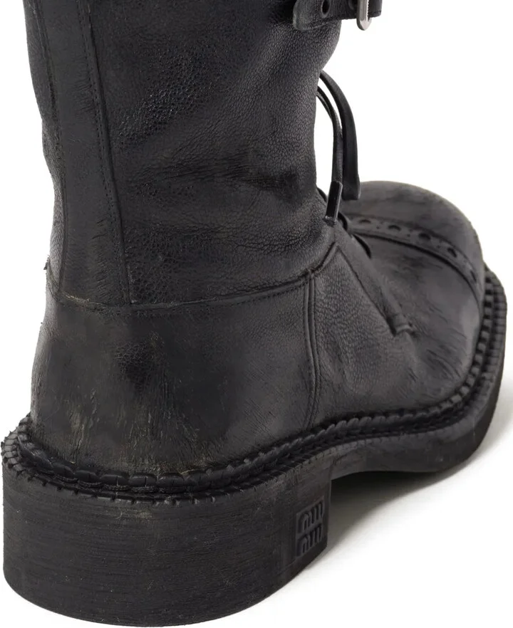 Multi-Buckle Leather Boots - Image 3