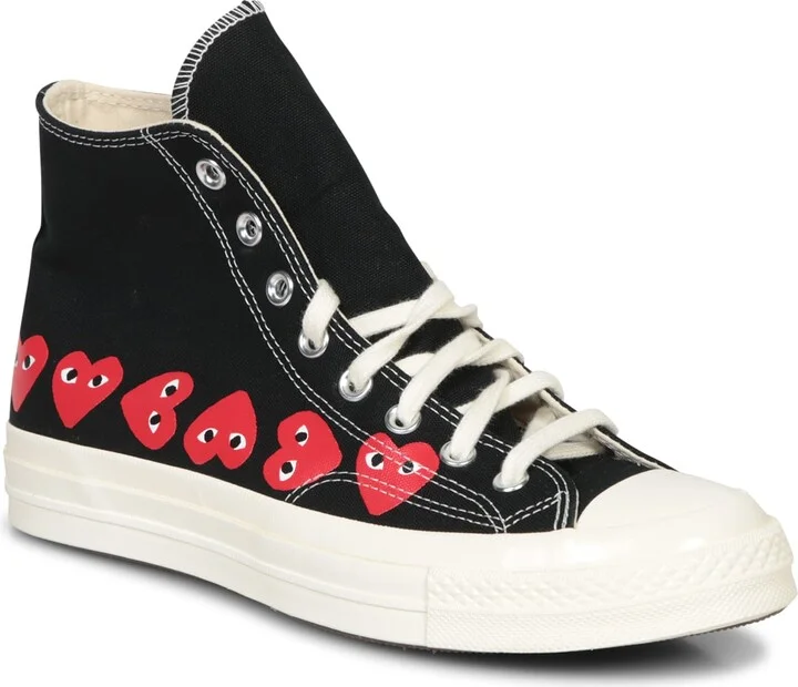 Multi Heart High Black Sneakers - Image 2