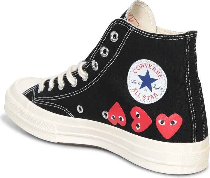 Multi Heart High Black Sneakers - Image 3