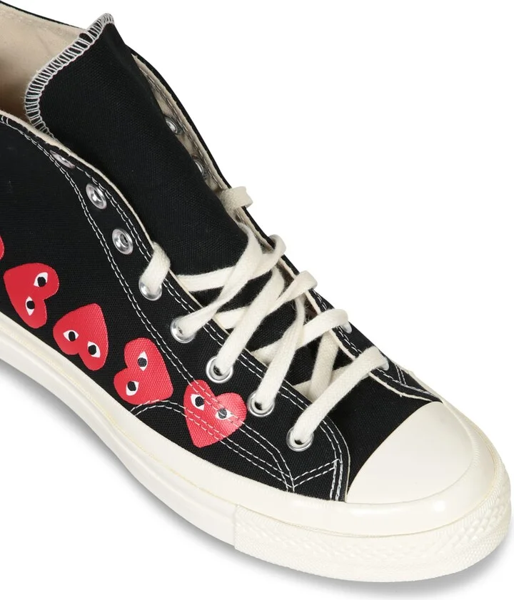 Multi Heart High Black Sneakers - Image 4
