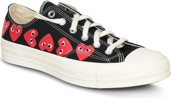 Multi Heart Low Black Sneakers - Image 2