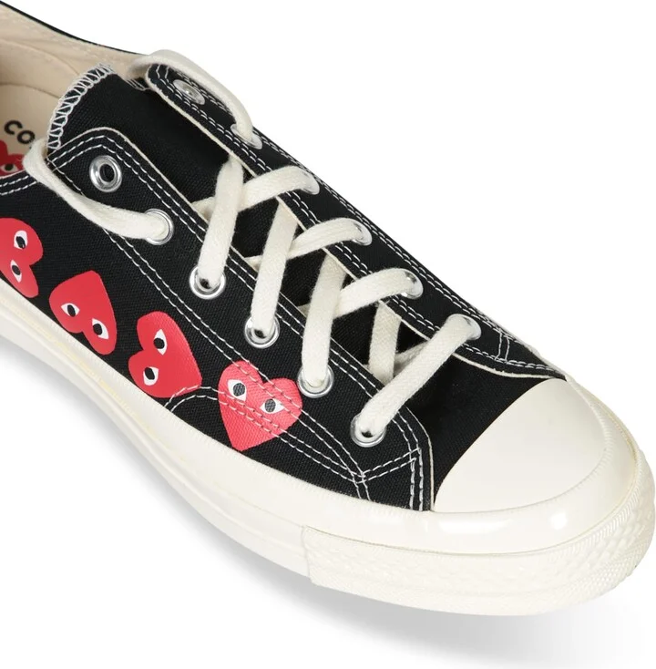 Multi Heart Low Black Sneakers - Image 4