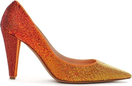 multi Leather And SatinWomen's Pump