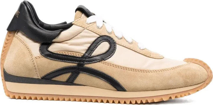 Multi-Panel Lace-Up Sneakers