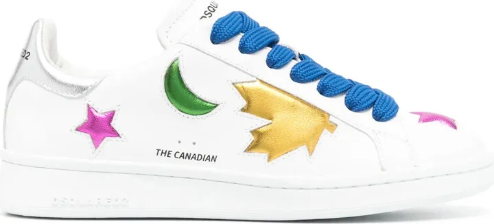 Multi-Panel Lace-Up Sneakers