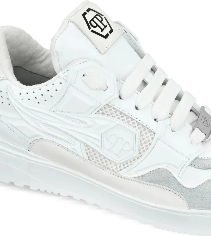 Multi-Panel Leather Sneakers - Image 4