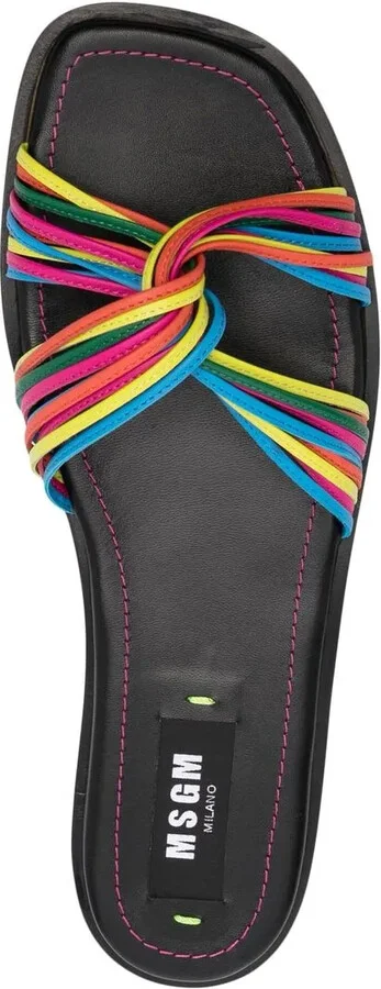 Multi-Straps Leather Slippers - Image 4