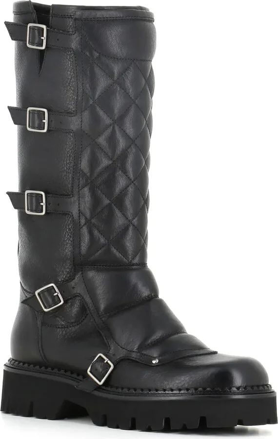 Multi-Way Strap Quilted Leather Boots - Image 2