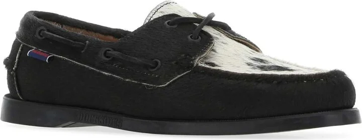 Multicolor Calf Hair Docksides Portland Raw Loafers - Image 2